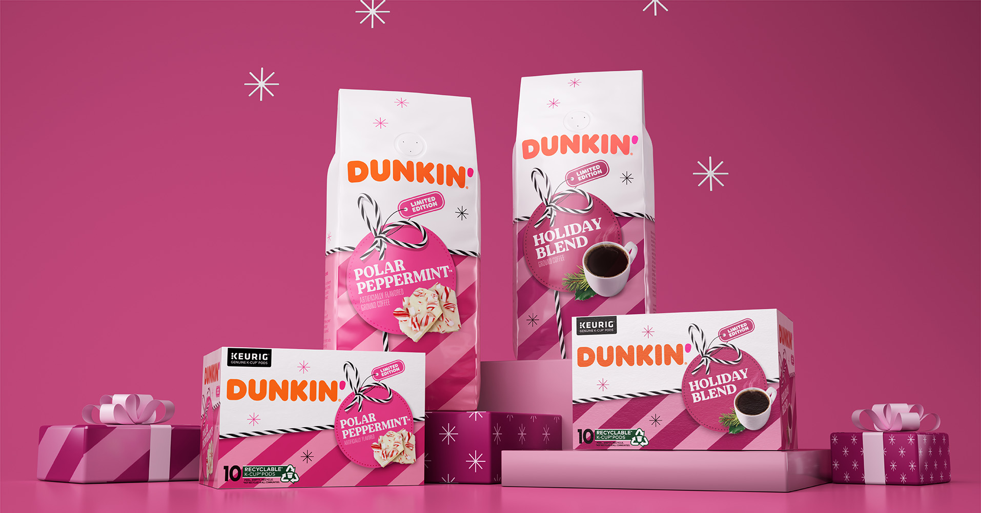 Dunkin' Winter Coffee design