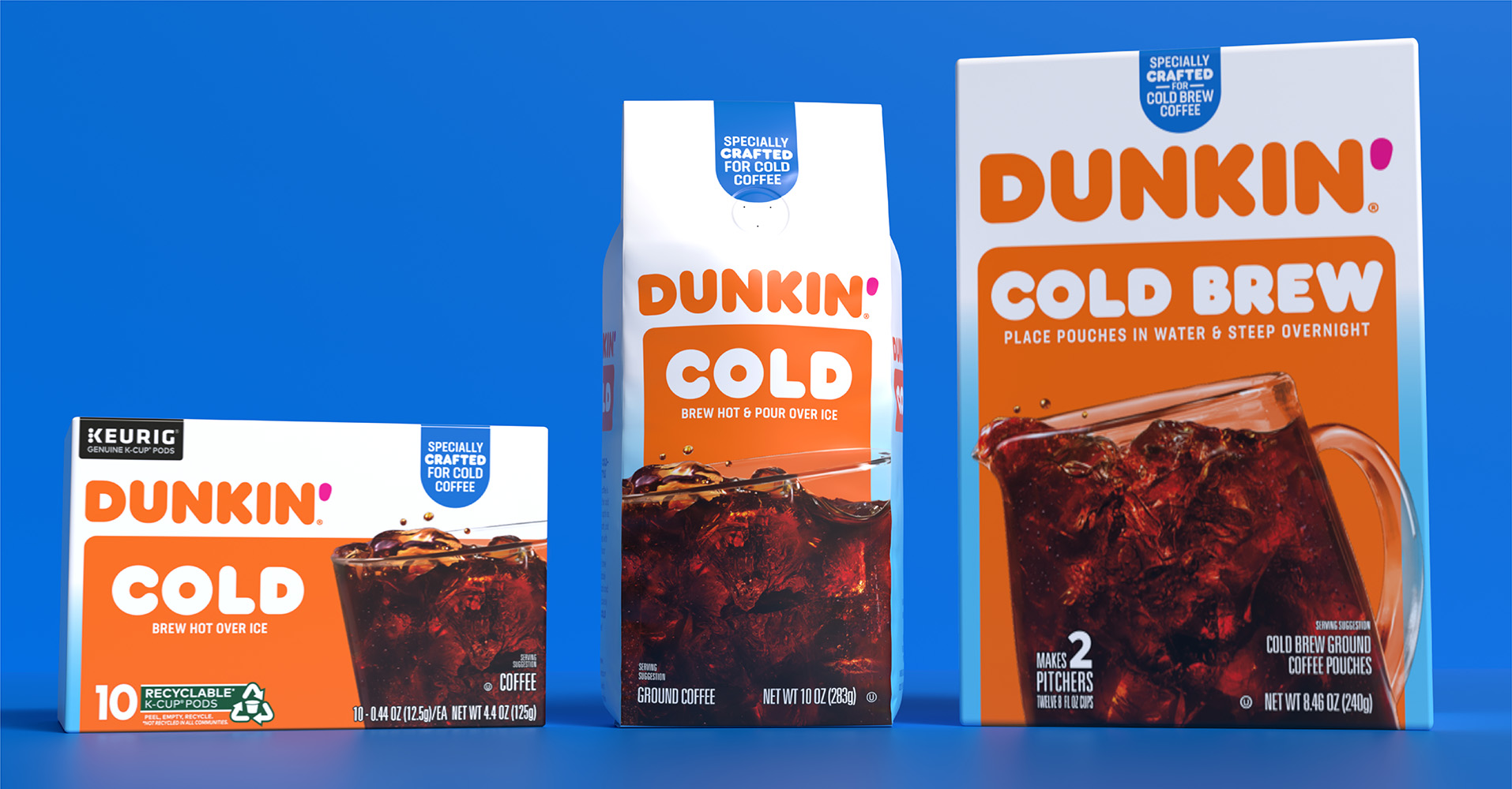 Dunkin' Cold Coffee package design