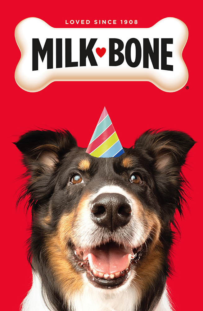 Milk bone birthday seasonal packaging design